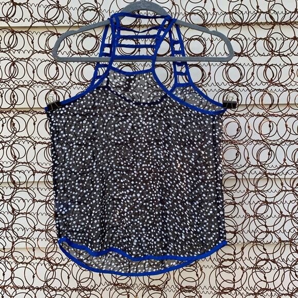 Vanity polka dot ladder strap slinky tank top - Picture 2 of 4